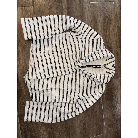 Women’s Lou & Grey Soft Textured Blazer Black & White Size XL EUC Shawl Collar - Picture 10 of 10